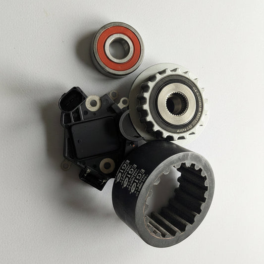 An Alternator rebuild kit for VW Touareg V10 TDI vehicles
